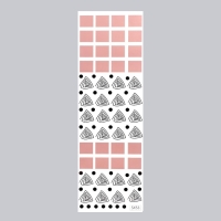 Наклейка пластик интерьерная цветная "Геометрия: точки и квадраты" 30х90 см