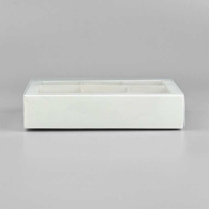 Коробка под 6 конфет с ячейками &laquo;Белая&raquo;, 10 х 14.5 х 3 см