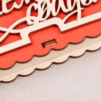 Купюрница &laquo;С Днем Свадьбы&raquo;, 17x9,5x2,5 см, красная