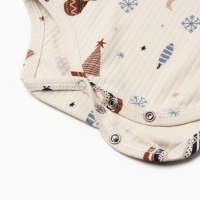 Набор  (боди и комбинезон) Крошка Я "Новогодние игрушки", рост 68-74 см