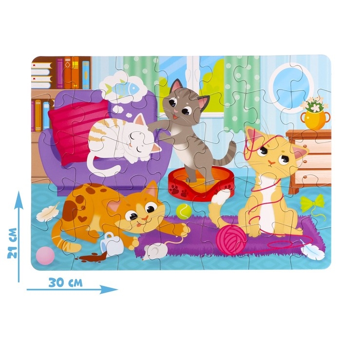 Пазл «Кошачий мир», 35 деталей Пазл «Кошачий мир», 35 деталей