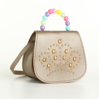 Сумка детская для девочки на клапане &laquo;Выбражулька&raquo;, цвет золотой