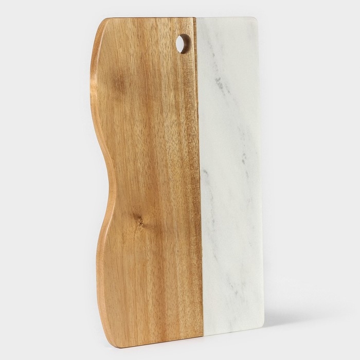 Доска для подачи Magistro Forest dream, 33&times;20 см, акация, мрамор
