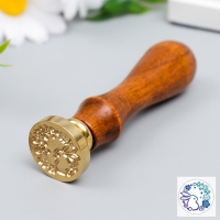 Печать для сургуча с деревянной ручкой "Зайчик и цветочки" 9х2,5х2,5 см Печать для сургуча с деревянной ручкой "Зайчик и цветочки" 9х2,5х2,5 см