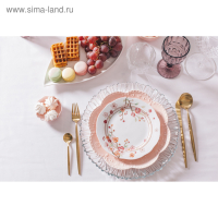 Столовые приборы из нержавеющей стали Magistro «Фолк», 4 предмета, цвет золотой Столовые приборы из нержавеющей стали Magistro «Фолк», 4 предмета, цвет золотой