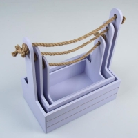 Набор кашпо деревянных 3 в 1 (29×18×33; 25×15×30; 21×12×23) "Аром", лаванда Набор кашпо деревянных 3 в 1 (29×18×33; 25×15×30; 21×12×23) "Аром", лаванда