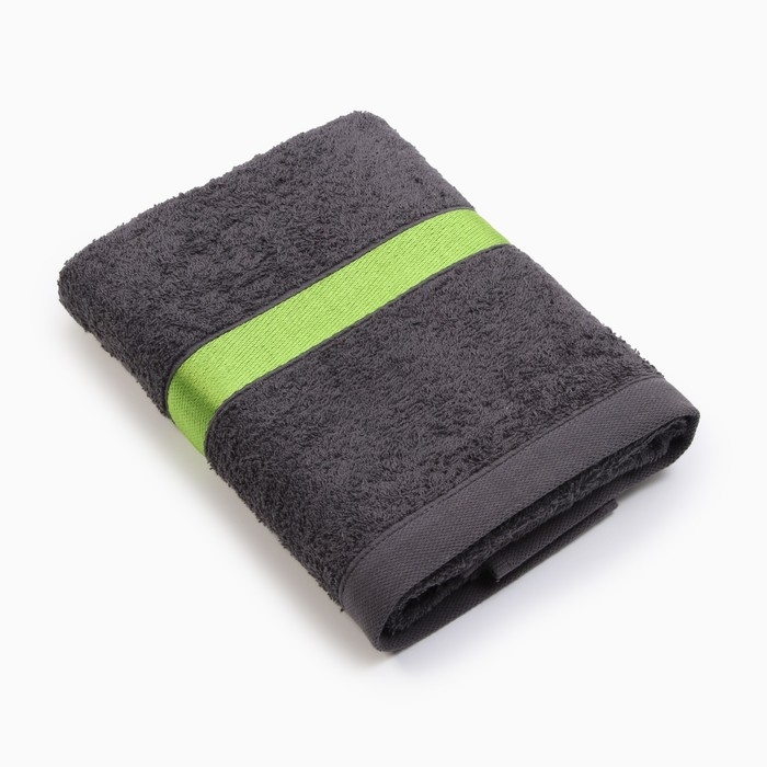 Полотенце махровое Love Life Полотенце махровое Love Life "Самум" 50*90 см, серый, зеленый, 100% хл, 450 гр/м2