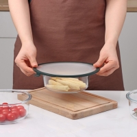 Вакуумная крышка для посуды Доляна, d=22,5 см, цвет зелёный Вакуумная крышка для посуды Доляна, d=22,5 см, цвет зелёный