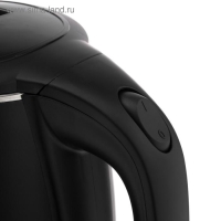 Чайник электрический "Добрыня" DO-1237B, пластик, колба металл, 2.8 л, 2200 Вт, чёрный