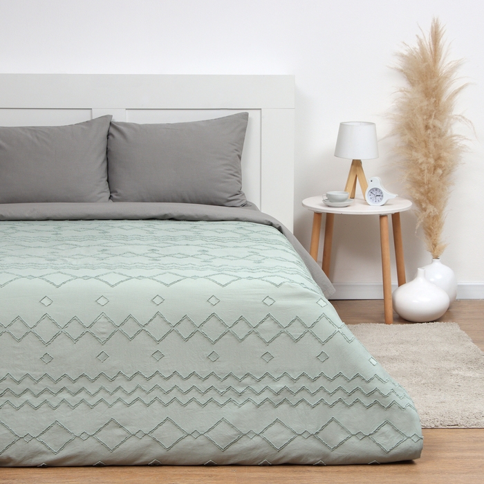 Покрывало LoveLife Tufting: Орнамент цв.зеленый,  200*230&plusmn;5см, микрофайбер, 100% п/э