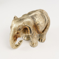 Сувенир полистоун "Золотой слон" 8,7х13х7 см