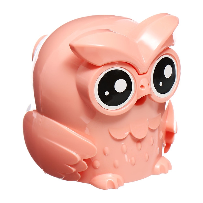 Точилка механическая с контейнером Сова Персиковая Точилка механическая с контейнером Сова Персиковая