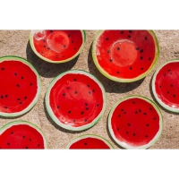 Салатник стеклянный Доляна «Арбуз», 150 мл, 12×2,5 см, цвет красный Салатник стеклянный Доляна «Арбуз», 150 мл, 12×2,5 см, цвет красный