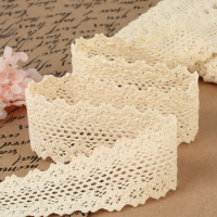 Кружево вязаное, 45 мм &times; 10 &plusmn; 1 м, цвет бежевый