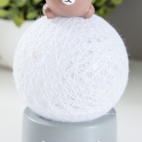 Ночник "Мишка" LED от батареек серый 6х6х10 см RISALUX