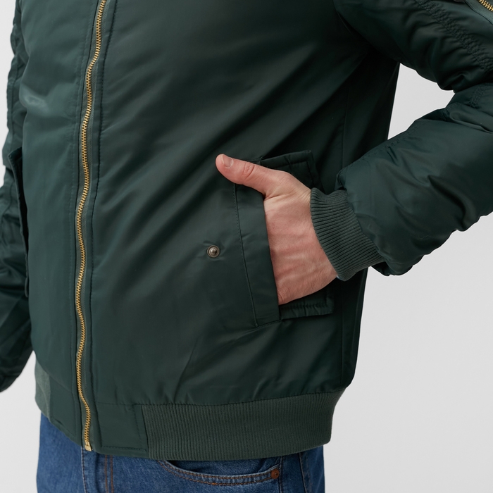 Бомбер мужской на молнии MIST, размер 52, хаки