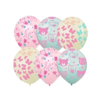 Шар латексный 12" &laquo;Зайки и Мишки&raquo;, набор 25 шт., МИКС