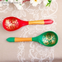 Ложка &laquo;Золотая кудрина&raquo;, салатная, 6&times;21 МИКС