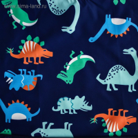 Нагрудник-рубашка для кормления &laquo;Динозавры&raquo; непромокаемый на липучке, с карманом