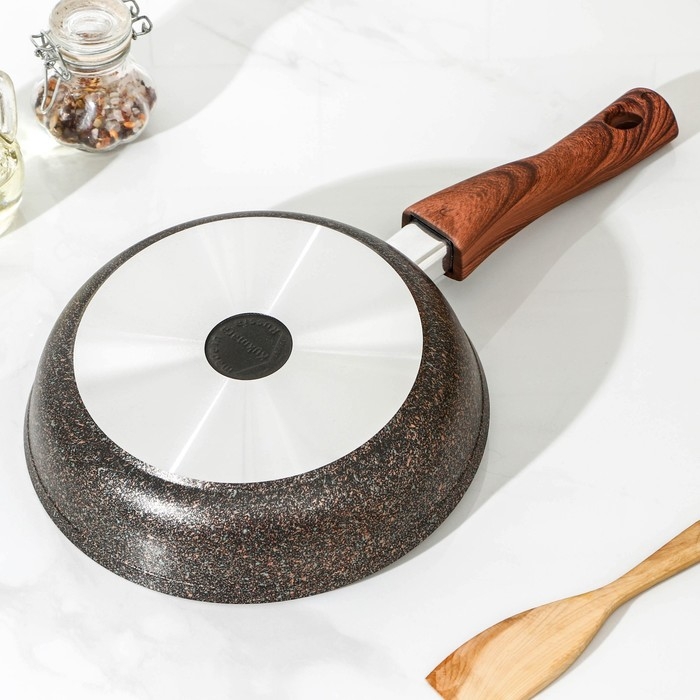 Сковорода Granit ultra, d=22 см, съёмная ручка, антипригарное покрытие, цвет чёрный, ручки МИКС Сковорода Granit ultra, d=22 см, съёмная ручка, антипригарное покрытие, цвет чёрный, ручки МИКС