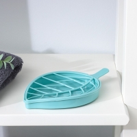 Мыльница &laquo;Лист&raquo;, пластик, 17,5&times;10,5&times;2 см, цвет МИКС
