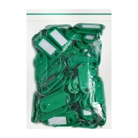 Набор брелоков для ключей, 100 штук, 53 мм, цвет зеленый