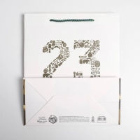 Пакет подарочный ламинированный вертикальный, упаковка, &laquo;23 февраля&raquo;, ML 23 х 27 х 11,5 см