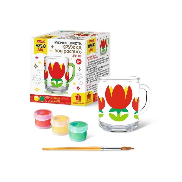 Набор для творчества &laquo;Цветы&raquo;, кружка под роспись