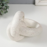 Сувенир полистоун "Абстрактный узел" белый с чёрными вкраплениями 16,5х15х13 см Сувенир полистоун "Абстрактный узел" белый с чёрными вкраплениями 16,5х15х13 см