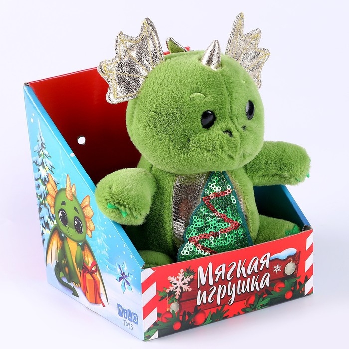 Новогодняя мягкая игрушка &laquo;Дракоша с ёлкой&raquo;