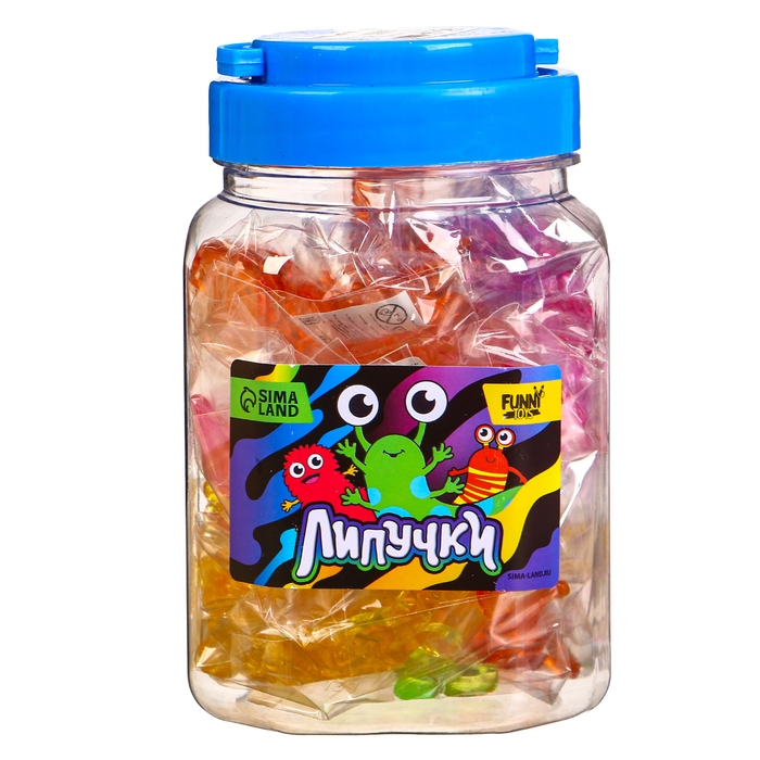 Липучка &laquo;Многоножки&raquo;, цвета МИКС, в банке