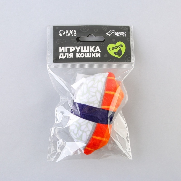 Игрушка для кошек с мятой &laquo;Суши&raquo; из текстиля, 9х6 см
