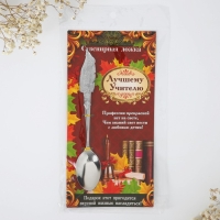 Ложка с фигурной ручкой &laquo;Лучшему учителю&raquo;, 3 х 17 см.