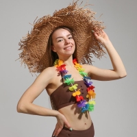 Ожерелье гавайское «Пушистик», многоцветное Ожерелье гавайское «Пушистик», многоцветное