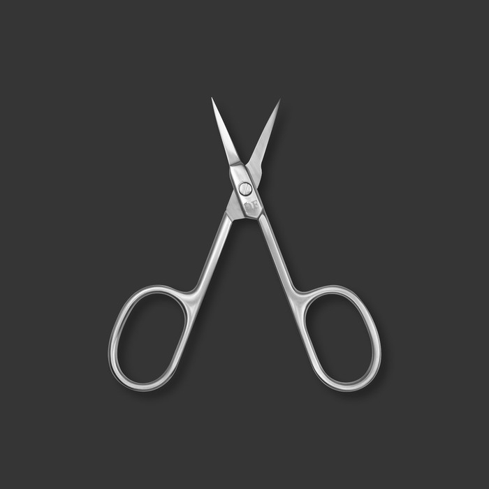 Ножницы маникюрные &laquo;Premium&raquo;, для кутикулы, загнутые, узкие, 9,3 см, на блистере, цвет серебристый