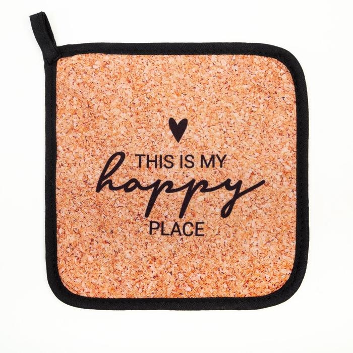 Набор кухонный &laquo;Пробка&raquo; варежка-прихватка 20х28см, прихватка 17х17см, 35% х/л,65% п/э