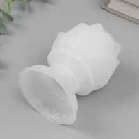 Молд силикон "Подсвечник. Лотос на широкой ножке" 8,2х8,2х10,5 см