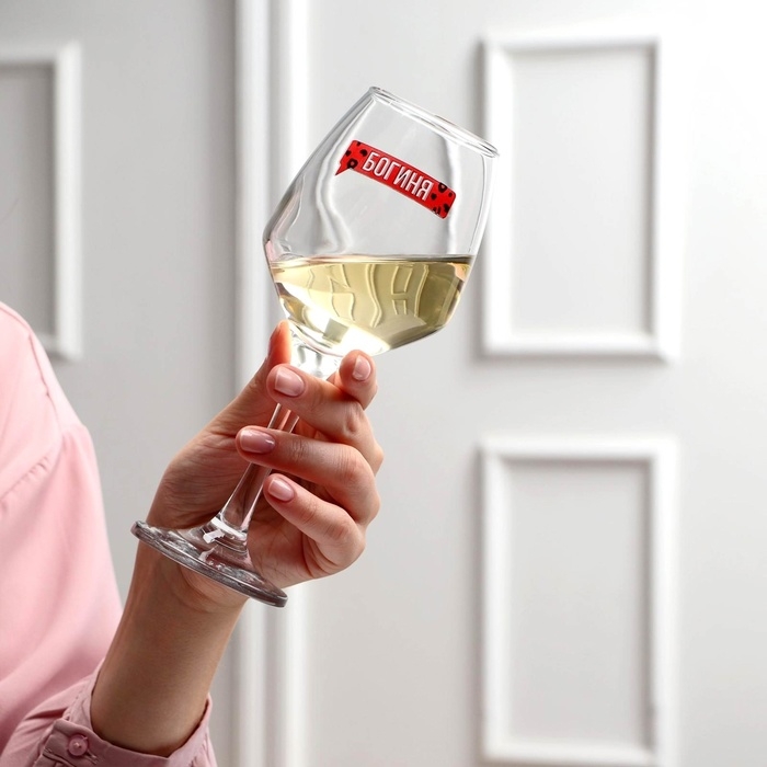 Бокал для вина &laquo;БОГИНЯ&raquo;, 350 мл, тип нанесения рисунка: деколь