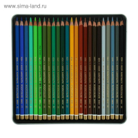 Карандаши художественные PolyColor 3826, 48 цветов, мягкие, в металлическом пенале