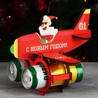 Новый год. Органайзер для хранения бутылок «Дед мороз в самолете» Новый год. Органайзер для хранения бутылок «Дед мороз в самолете»