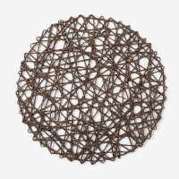 Салфетка сервировочная Доляна  "Трава", цв.кофейный, d 38 см