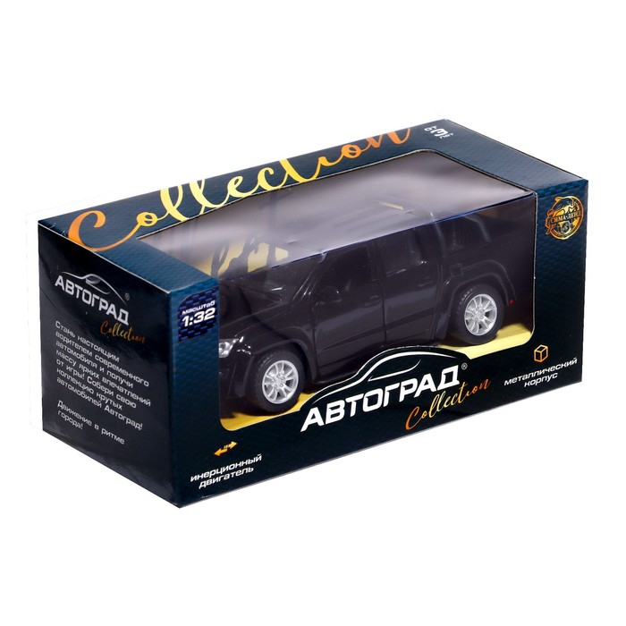 Машина металлическая &laquo;Тундра&raquo;, открываются двери, 1:32, инерция, цвет чёрный