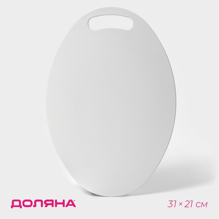 Доска разделочная овальная Доляна &laquo;Симплекс&raquo;, 31&times;21 см, цвет МИКС