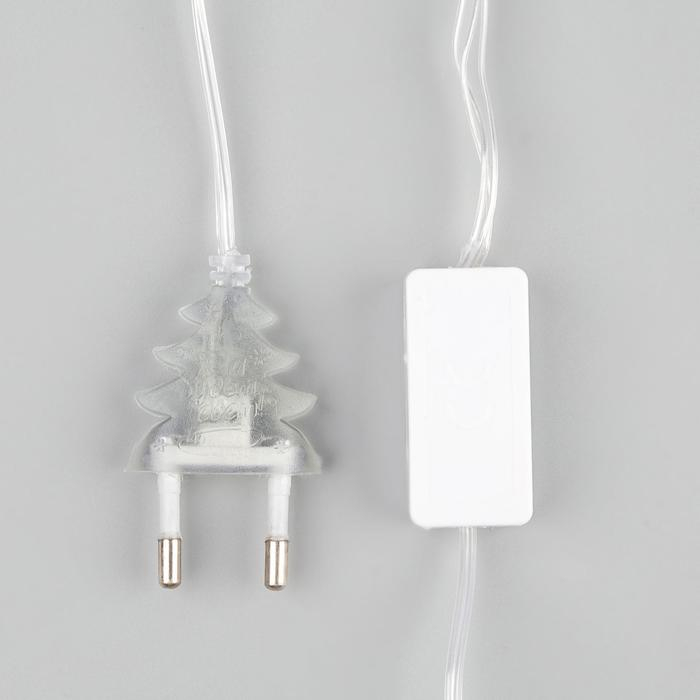 Гирлянда &laquo;Нить&raquo; 5 м с насадками &laquo;Клубки голубые&raquo;, IP20, прозрачная нить, 20 LED, свечение белое, 220 В