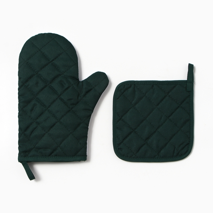 Набор кух."Клевер" варежка-прих.20х27см, прихватка 17х17см 100% п/э