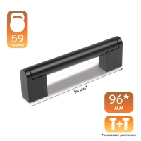 Ручка-скоба CAPPIO RSC013, м/о 96 мм, d=14 мм, цвет черный Ручка-скоба CAPPIO RSC013, м/о 96 мм, d=14 мм, цвет черный