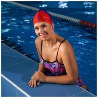 Шапочка для плавания взрослая ONLYTOP, тканевая, обхват 54-60 см Шапочка для плавания взрослая ONLYTOP, тканевая, обхват 54-60 см