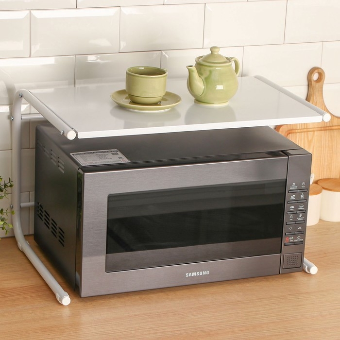 Этажерка для микроволновой печи, 56&times;38&times;35,5 см, цвет белый