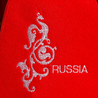 Шапка для бани "Russia" красная Шапка для бани "Russia" красная