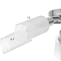 Люстра потолочная Адель 5х40Вт Е14 Хром 52x52x19 см